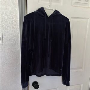 DKNY Sport Navy Velvet Hoodie